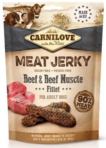 ⁨Carnilove Dog Jerky Beef & Beef Fillet - wołowina i filet wołowy 100g⁩ w sklepie Wasserman.eu