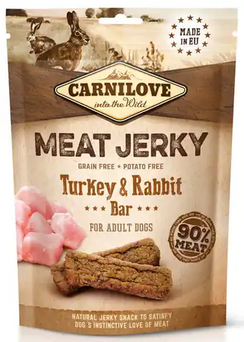 ⁨Carnilove Dog Jerky Turkey & Rabbit Bar - indyk i królik 100g⁩ w sklepie Wasserman.eu