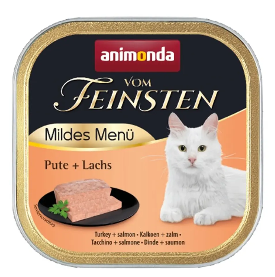 ⁨Animonda vom Feinsten Mildes Menu z Indykiem i Łososiem tacka 100g⁩ w sklepie Wasserman.eu