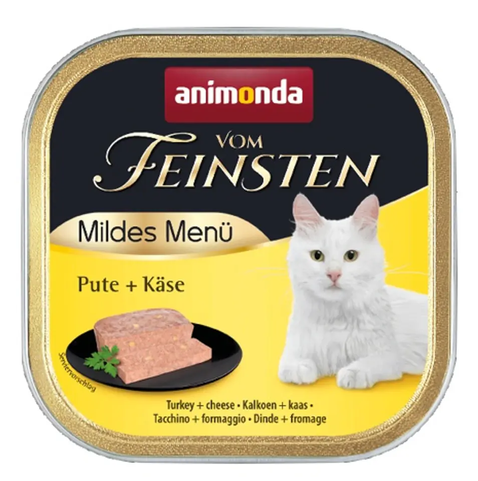 ⁨Animonda vom Feinsten Mildes Menu z Indykiem i Serem tacka 100g⁩ w sklepie Wasserman.eu