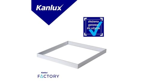 ⁨Rama montażowa do panelu LED ADTR-S 6060 W 600x600x45 złożona biała 27616⁩ w sklepie Wasserman.eu