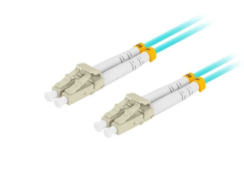 ⁨Fiber optic patch cord Mm Lc/Upc-Lc/Upc Duplex 3.0mm 3m Aqua⁩ at Wasserman.eu
