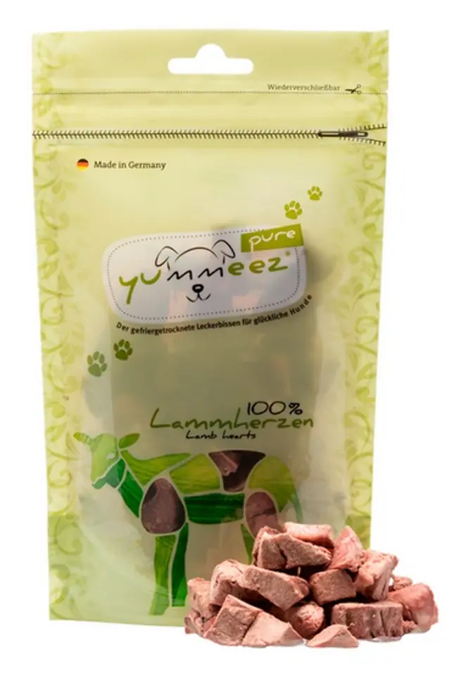 ⁨Yummeez Pure Lamb Hearts 35g⁩ at Wasserman.eu