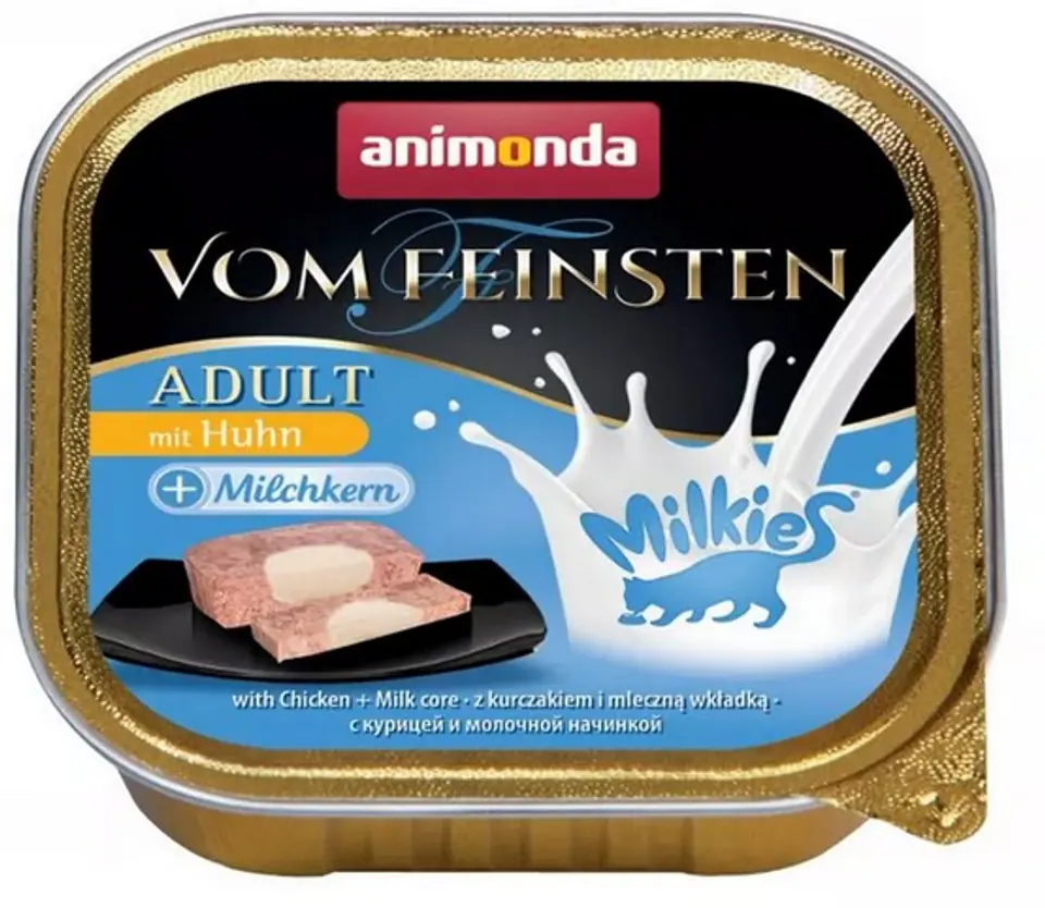 ⁨Animonda vom Feinsten Milkies Cat Kurczak + Mleko tacka 100g⁩ w sklepie Wasserman.eu