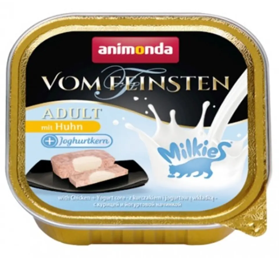 ⁨Animonda vom Feinsten Milkies Cat Kurczak + Jogurt tacka 100g⁩ w sklepie Wasserman.eu