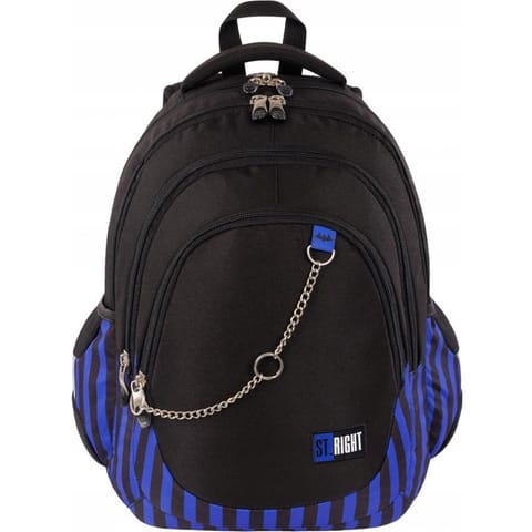 ⁨4-compartment backpack ST. RIGHT BP-06 Black & Blue⁩ at Wasserman.eu