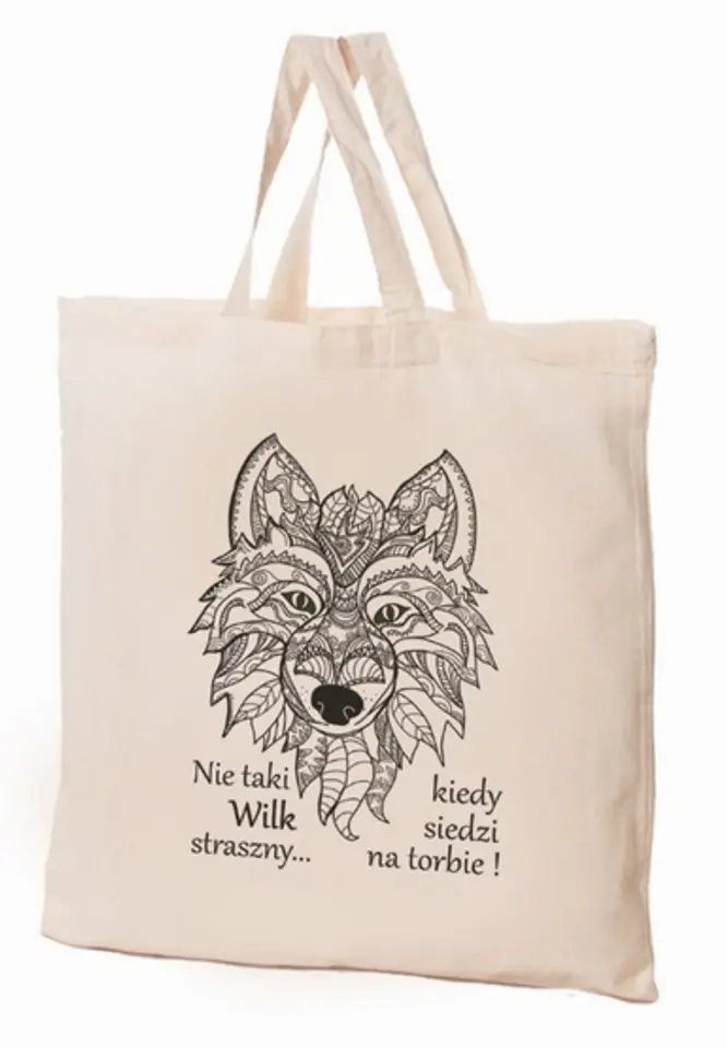 ⁨Cotton bag 38x42x10cm Pets - wolf⁩ at Wasserman.eu