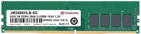 ⁨Pamięć TRANSCEND (UDIMM/DDR4/8 GB/2666MHz/1.2V/SINGLE)⁩ w sklepie Wasserman.eu