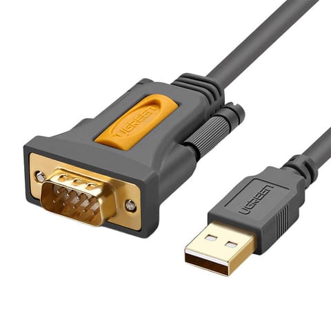 ⁨Kabel USB do DB9 RS-232 Ugreen CR104, 2m (czarny)⁩ w sklepie Wasserman.eu