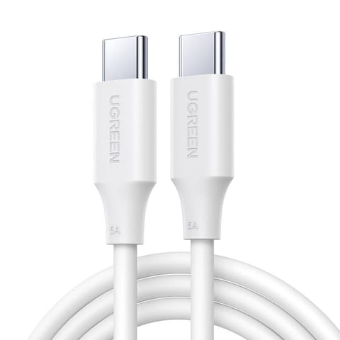 ⁨Kabel USB-C do USB-C Ugreen US562, 100W, 480 Mbps, 2m (biały)⁩ w sklepie Wasserman.eu