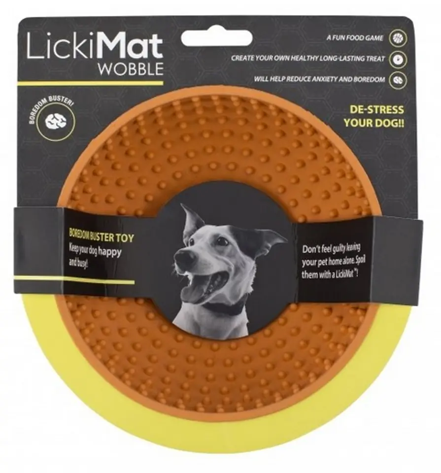 ⁨LickiMat Wobble Bowl deep Hedgehog soft orange⁩ at Wasserman.eu