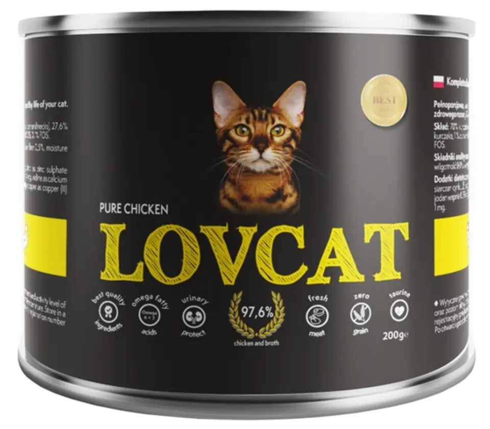 ⁨Lovcat Pure Chicken puszka 200g⁩ w sklepie Wasserman.eu