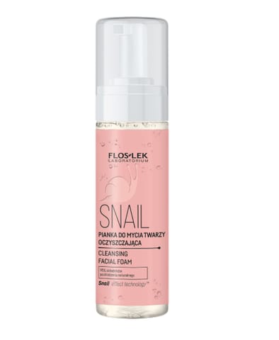 ⁨FLOSLEK Snail Pianka do mycia twarzy oczyszczająca 160 ml⁩ w sklepie Wasserman.eu