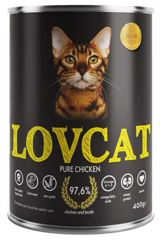 ⁨Lovcat Pure Chicken puszka 400g⁩ w sklepie Wasserman.eu