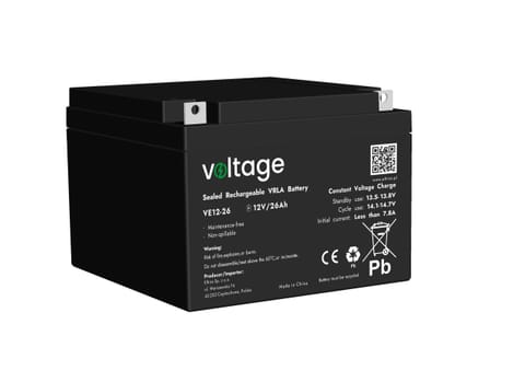 ⁨AGM Battery Voltage 12V 26Ah VE12-26⁩ at Wasserman.eu