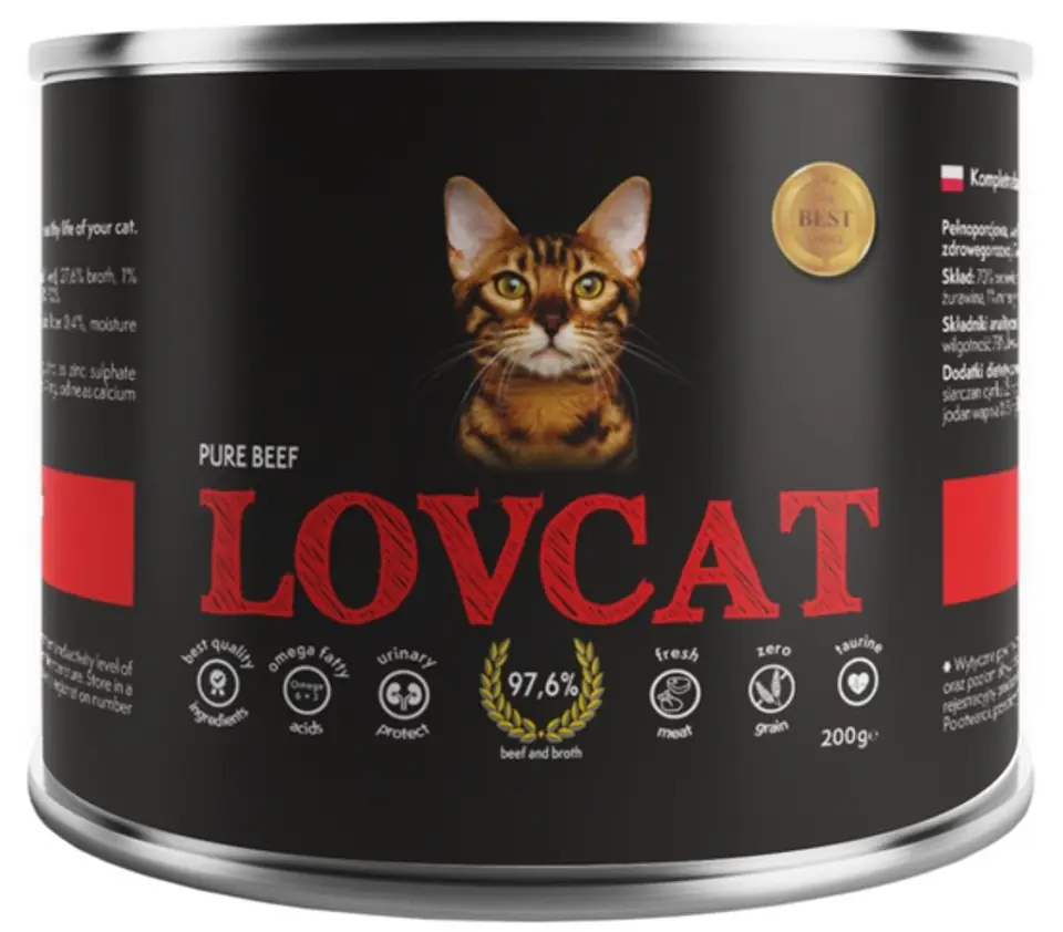 ⁨Lovcat Pure Beef puszka 200g⁩ w sklepie Wasserman.eu