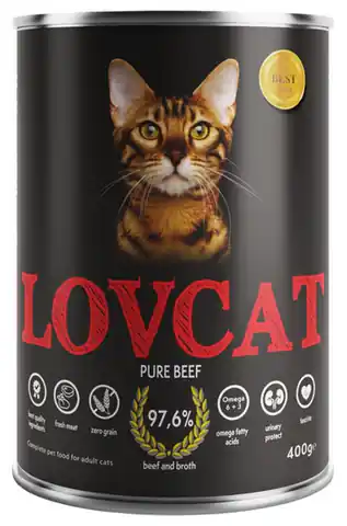 ⁨Lovcat Pure Beef can 400g⁩ at Wasserman.eu