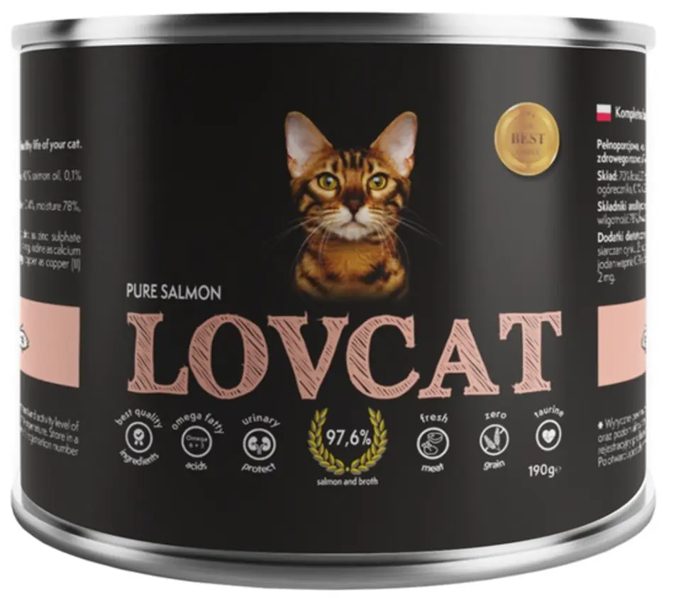 ⁨Lovcat Pure Salmon can 190g⁩ at Wasserman.eu