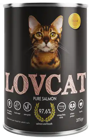 ⁨Lovcat Pure Salmon puszka 375g⁩ w sklepie Wasserman.eu