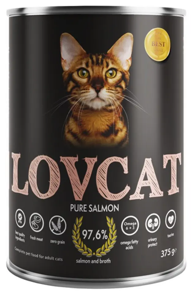 ⁨Lovcat Pure Salmon can 375g⁩ at Wasserman.eu