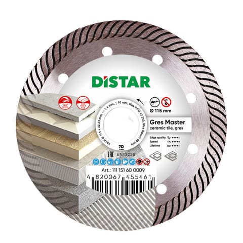 ⁨Diamentowa tarcza tnąca Distar 1A1R 115 Gres Master⁩ w sklepie Wasserman.eu