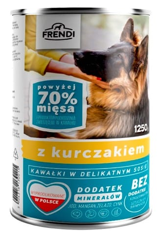 ⁨FRENDI with Chicken chunks in delicate sauce - wet dog food - 1250g⁩ at Wasserman.eu