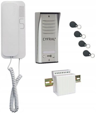 ⁨INTERCOM CYFRAL COSMO 1-TENANT SILVER⁩ at Wasserman.eu