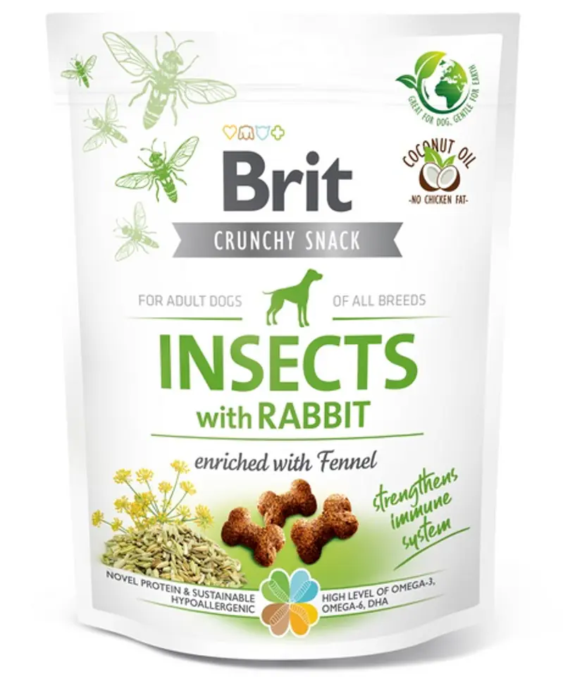 ⁨Brit Care Dog Crunchy Cracker Insect & Rabbit 200g⁩ at Wasserman.eu