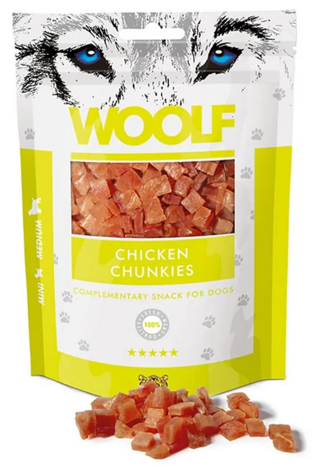 ⁨Woolf Soft Chicken Chunkies 100g⁩ at Wasserman.eu