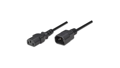 ⁨Przedłużacz Kabel Zasilający IEC320 C13 na C14 250V/10A 50cm⁩ w sklepie Wasserman.eu