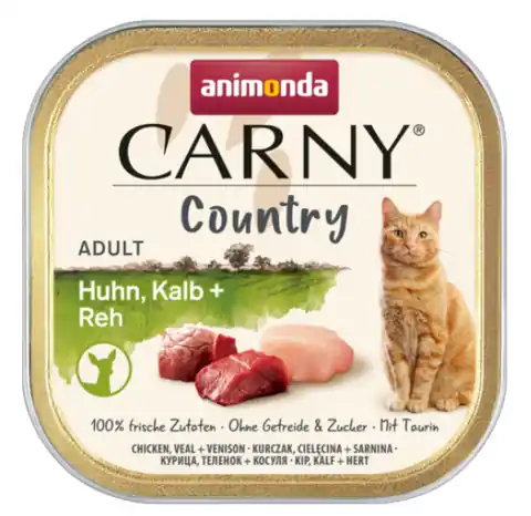 ⁨Animonda Carny Country Adult Chicken, Veal and Venison Tray 100g⁩ at Wasserman.eu