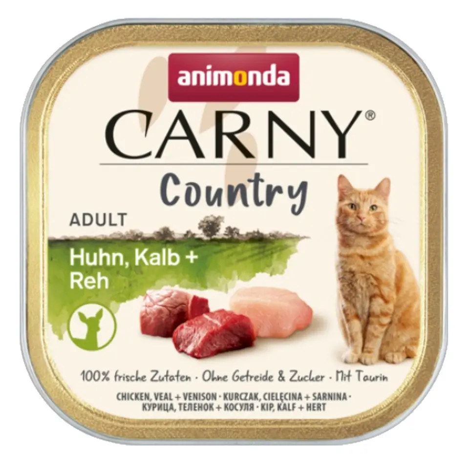 ⁨Animonda Carny Country Adult Chicken, Veal and Venison Tray 100g⁩ at Wasserman.eu