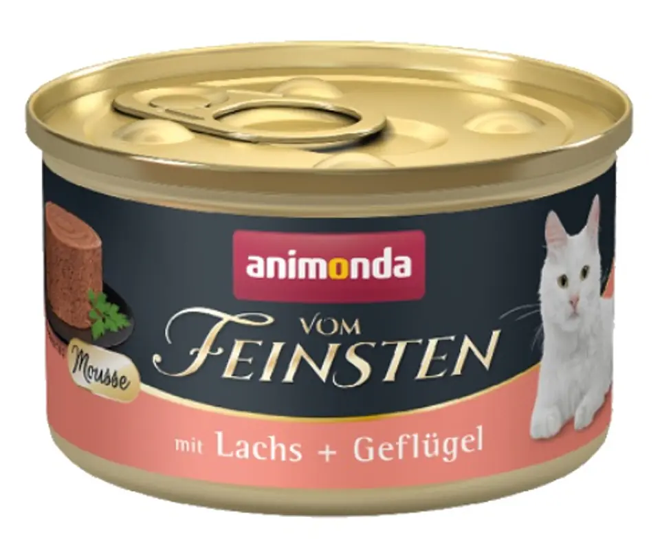 ⁨Animonda vom Feinsten Cat Adult Mousse Salmon + Poultry can 85g⁩ at Wasserman.eu