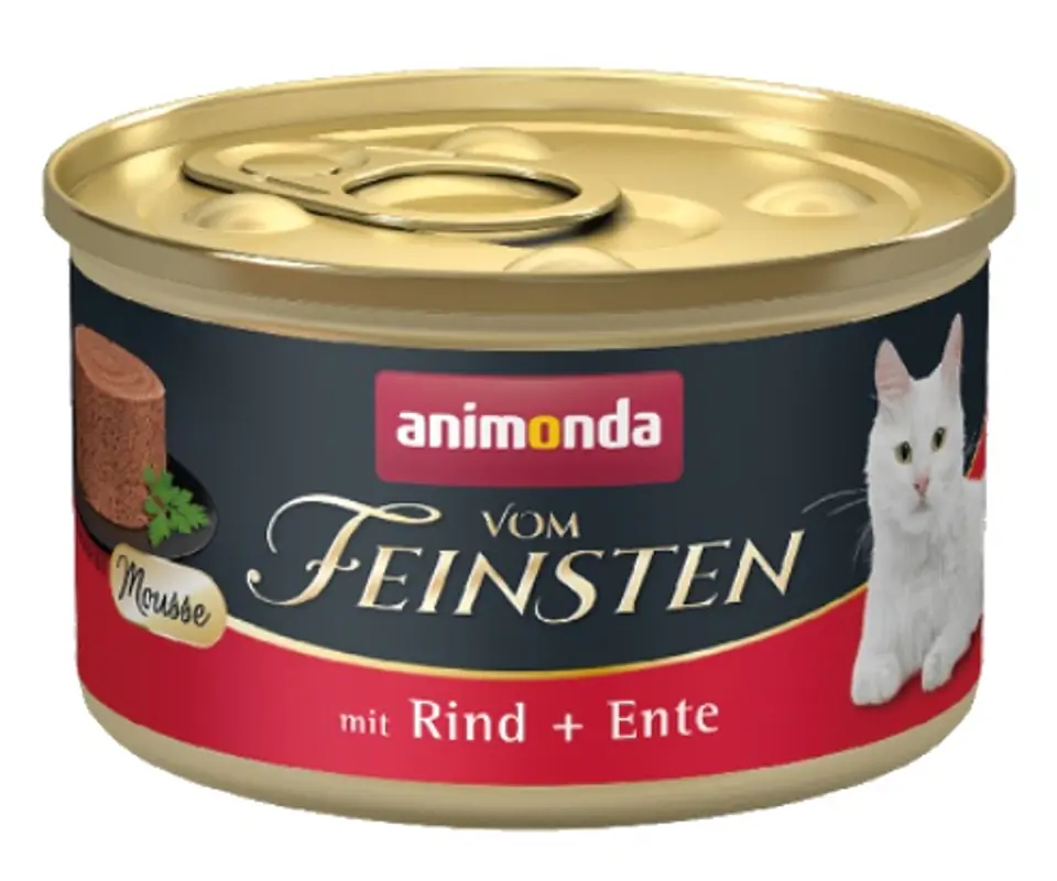 ⁨Animonda vom Feinsten Cat Adult Mousse Beef + Duck Can 85g⁩ at Wasserman.eu