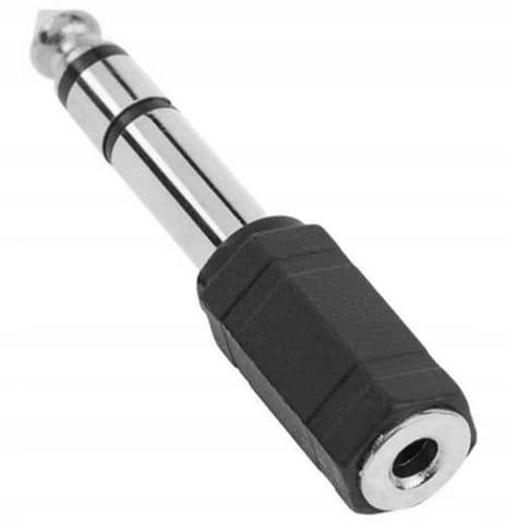 ⁨Adapter wtyk jack 6,3mm - gniazdo jack 3,5mm stereo⁩ w sklepie Wasserman.eu