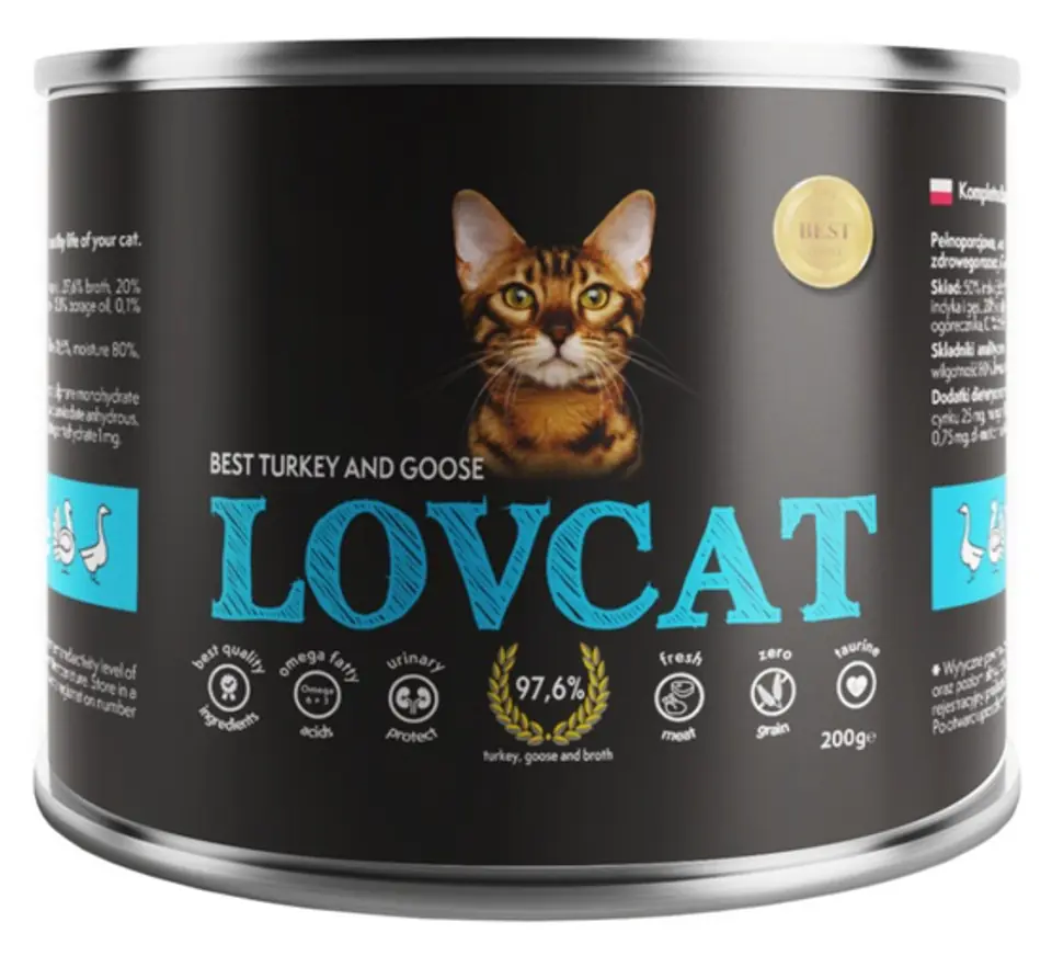⁨Lovcat Best Turkey & Goose puszka 200g⁩ w sklepie Wasserman.eu
