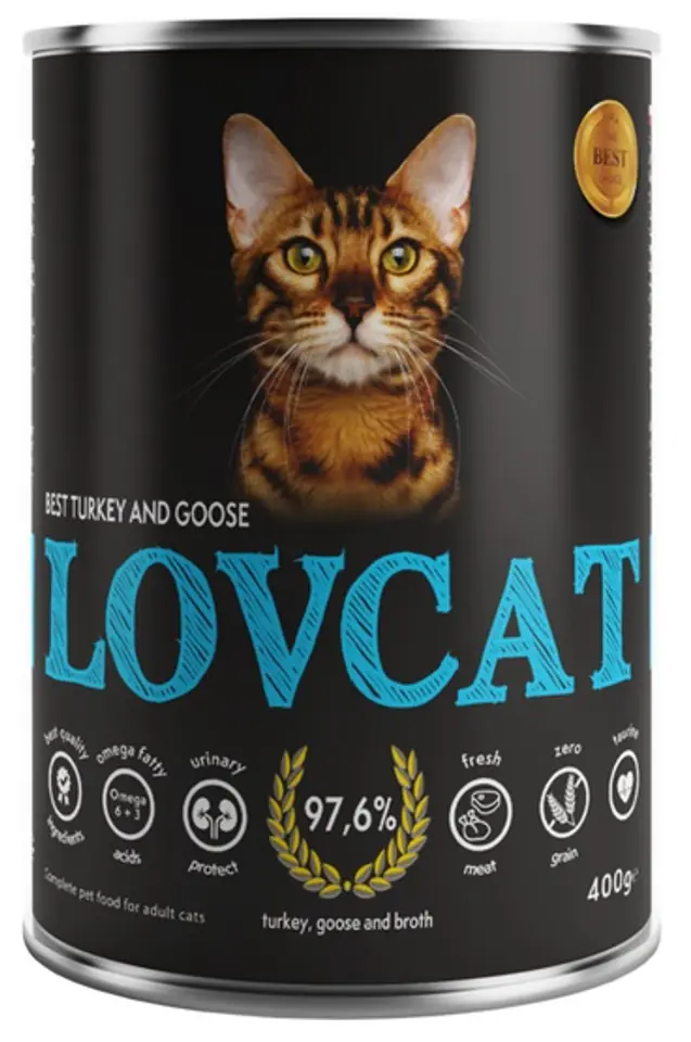 ⁨Lovcat Best Turkey & Goose puszka 400g⁩ w sklepie Wasserman.eu