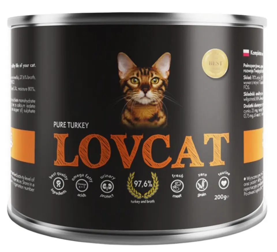 ⁨Lovcat Pure Turkey puszka 200g⁩ w sklepie Wasserman.eu