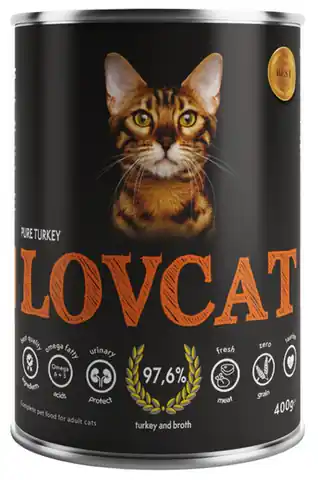 ⁨Lovcat Pure Turkey puszka 400g⁩ w sklepie Wasserman.eu