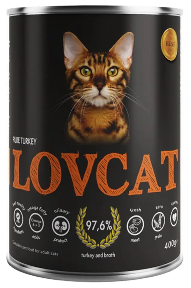 ⁨Lovcat Pure Turkey can 400g⁩ at Wasserman.eu