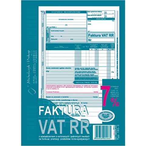 ⁨FAKTURA VAT RR A5 (O+1K)⁩ w sklepie Wasserman.eu