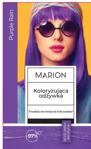 ⁨MARION Odżywka koloryzująca do włosów (5-10 myć) - Purple Rain 35 ml⁩ w sklepie Wasserman.eu