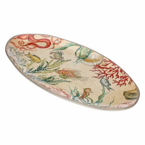 ⁨Sea Life Melamine Oval Tray - 52 x 30 cm⁩ at Wasserman.eu