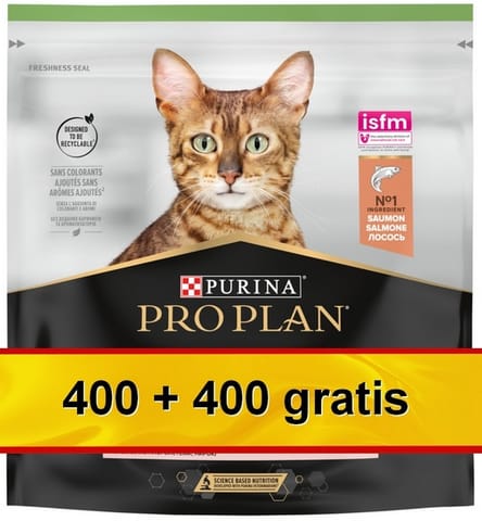 ⁨PURINA Pro Plan Sterilised Salmon - dry cat food - 400 + 400 g⁩ at Wasserman.eu