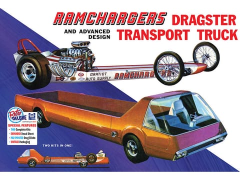 ⁨Model Plastikowy - Samochód 1:25 Ramchargers Dragster & Transporter Truck⁩ w sklepie Wasserman.eu