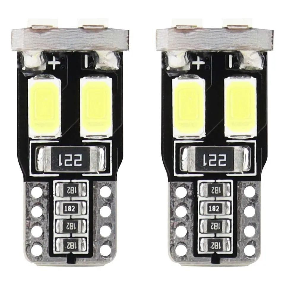 ⁨Żarówki led canbus 6smd 5730 t10 w5w white amio-01622⁩ w sklepie Wasserman.eu