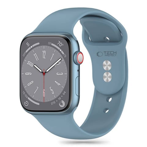 ⁨Pasek do APPLE WATCH 4 / 5 / 6 / 7 / 8 / 9 / SE / ULTRA 1 / 2 (42 / 44 / 45 / 49 MM) Tech-Protect Silicone Winter Blue jasnoniebieskie⁩ w sklepie Wasserman.eu