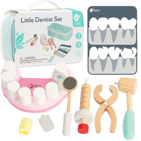 ⁨CLASSIC WORLD Little dentist set and doctor's suitcase⁩ w sklepie Wasserman.eu