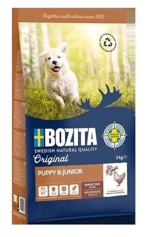 ⁨Bozita Original Puppy & Junior Kurczak  - sucha karma dla psa - 3 kg⁩ w sklepie Wasserman.eu