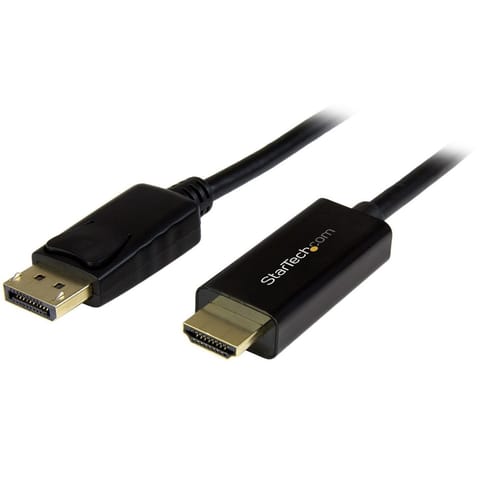StarTech.com 6ft (2m) DisplayPort to HDMI Cable - 4K 30Hz - DisplayPort to HDMI Adapter Cable - DP 1.2 to HDMI Monitor Cable Converter - Latching DP Connector - Passive DP to HDMI Cord at Wasserman.eu